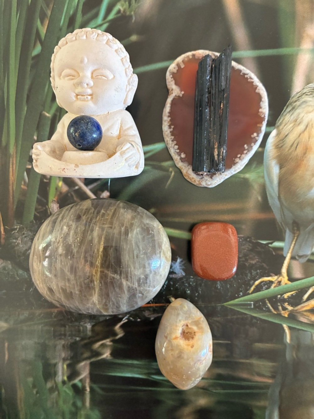 🔮 6 Piece Healing Crystal Gift Box - Buddha and Black Moonshine (rare)⚡️